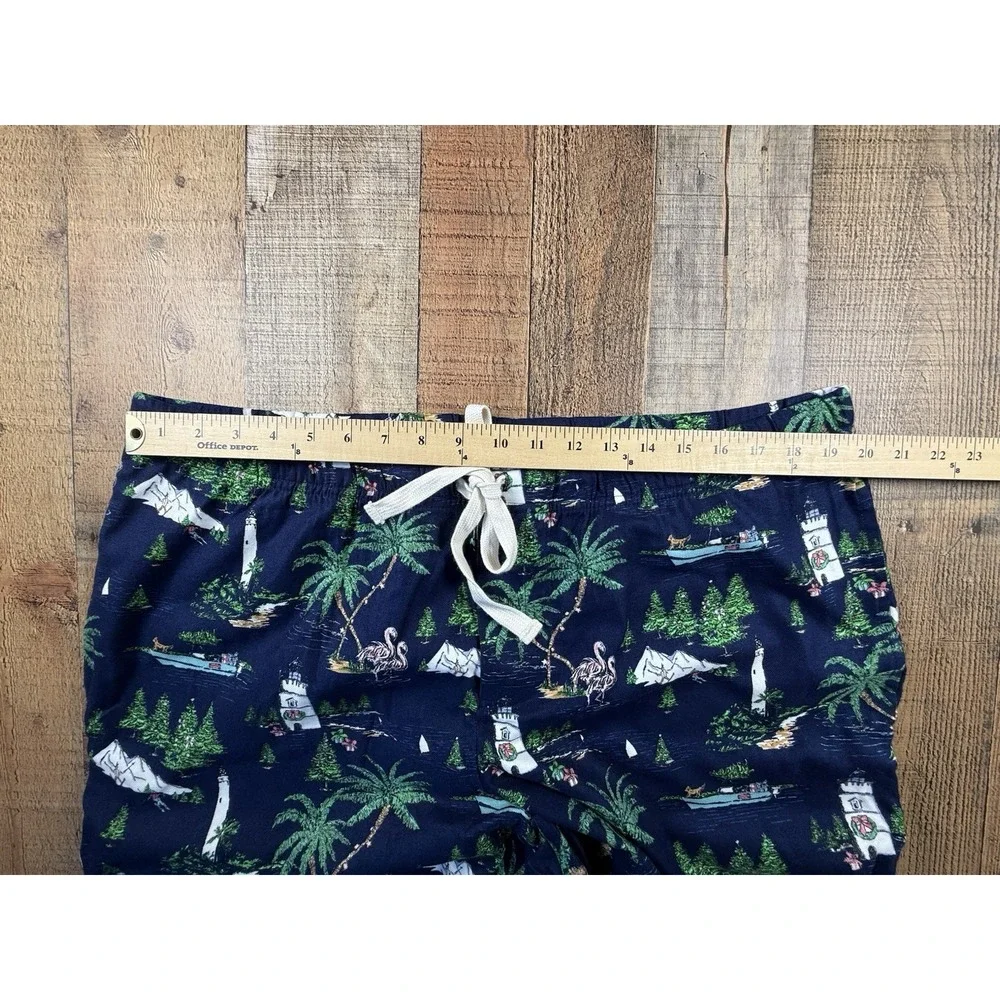 Vineyard Vines Mens XL Pajama Pants Navy Holiday Flamingo Lighthouse Lounge Soft
